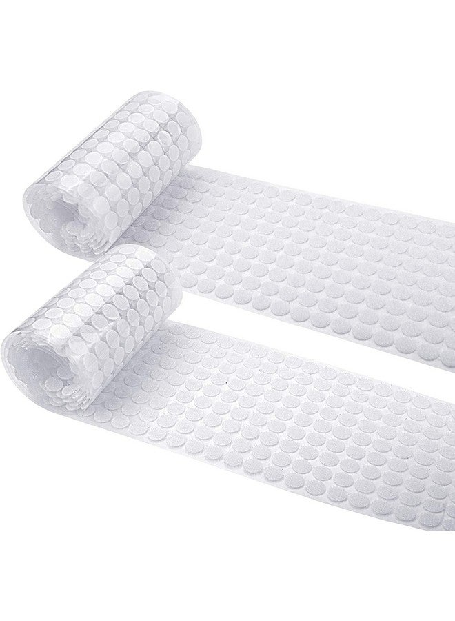 جانيون JANYUN 2016 قطعة 2/5 بوصة 10 مم شريط لاصق ذاتي النقاط بقطر خلفي لاصق بخطاف وحلقة مع شرائط لاصقة بيضاء للمدرسة والفصول الدراسية والمكتب والمنزل (10 مم) - Image 1