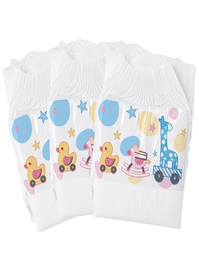 CutiePlusU Disposable Diaper Sample 3 Piece Maximum Overnight Absorbency- White (Medium 28"-38" - Image 2