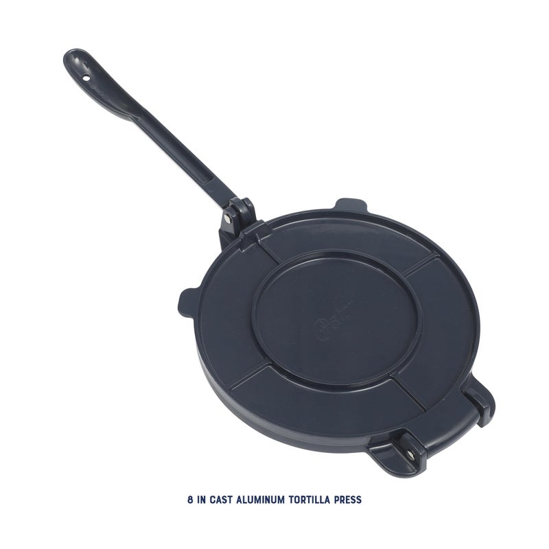 Oster Ravello 8-Inch Cast Aluminum Tortilla Press and Roti Maker â€“ Traditional Flatbread Press with Glossy Blue Finish - Image 3