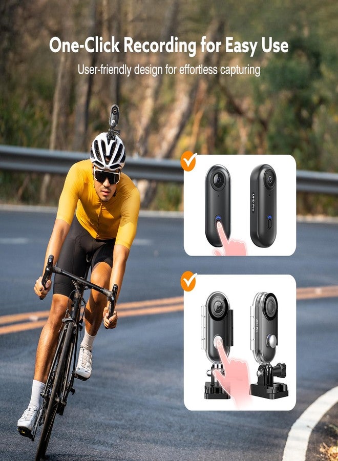 Losfom Z10 4K Action Camera, 128GB Wearable Sports Camera with Waterproof Case, Magnetic Clip, and Quick-Mount Accessories, Small Body Cam for Cycling, Diving, Travel (No WiFi No Bluetooth - Image 5