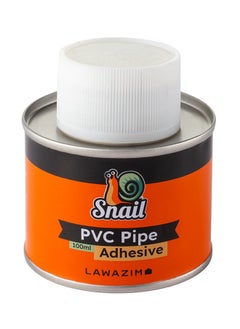 LAWAZIM Snail PVC Pipe Adhesive -100ml Clear- Fast Drying Low Odor Waterproof Pipe Tube Welding Glue Adhesive with Built-in Applicator Brush - for Plumbing Construction Electrical and Water Lines Repairs  - Image 1