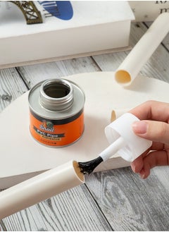 LAWAZIM Snail PVC Pipe Adhesive -100ml Clear- Fast Drying Low Odor Waterproof Pipe Tube Welding Glue Adhesive with Built-in Applicator Brush - for Plumbing Construction Electrical and Water Lines Repairs  - Image 2