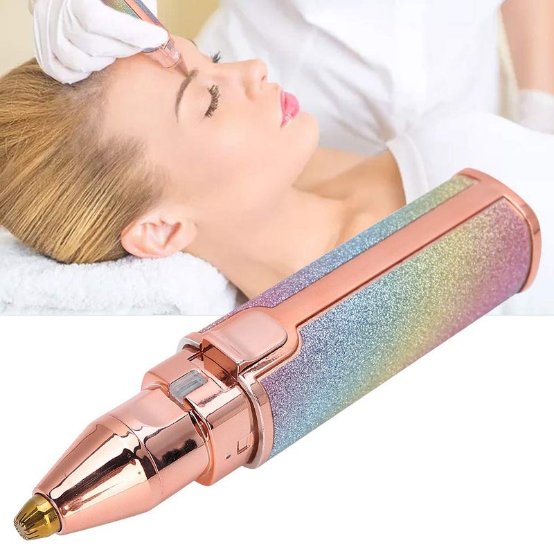 woobles Lipstick Shaped Electronic Hair Removal Trimmer, Mini Portable Eyebrow Trimmer, Electric Hair Razor Machine with Light for Women Face/Body (USB)- - Image 4