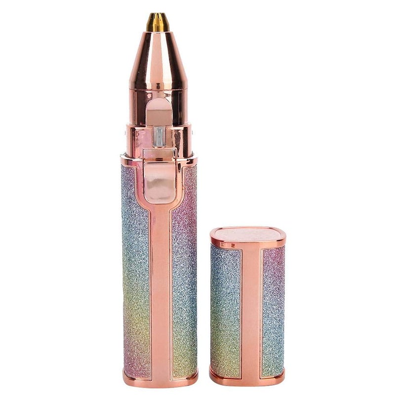 woobles Lipstick Shaped Electronic Hair Removal Trimmer, Mini Portable Eyebrow Trimmer, Electric Hair Razor Machine with Light for Women Face/Body (USB)- - Image 2