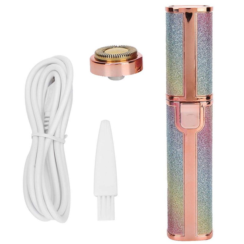 woobles Lipstick Shaped Electronic Hair Removal Trimmer, Mini Portable Eyebrow Trimmer, Electric Hair Razor Machine with Light for Women Face/Body (USB)- - Image 1