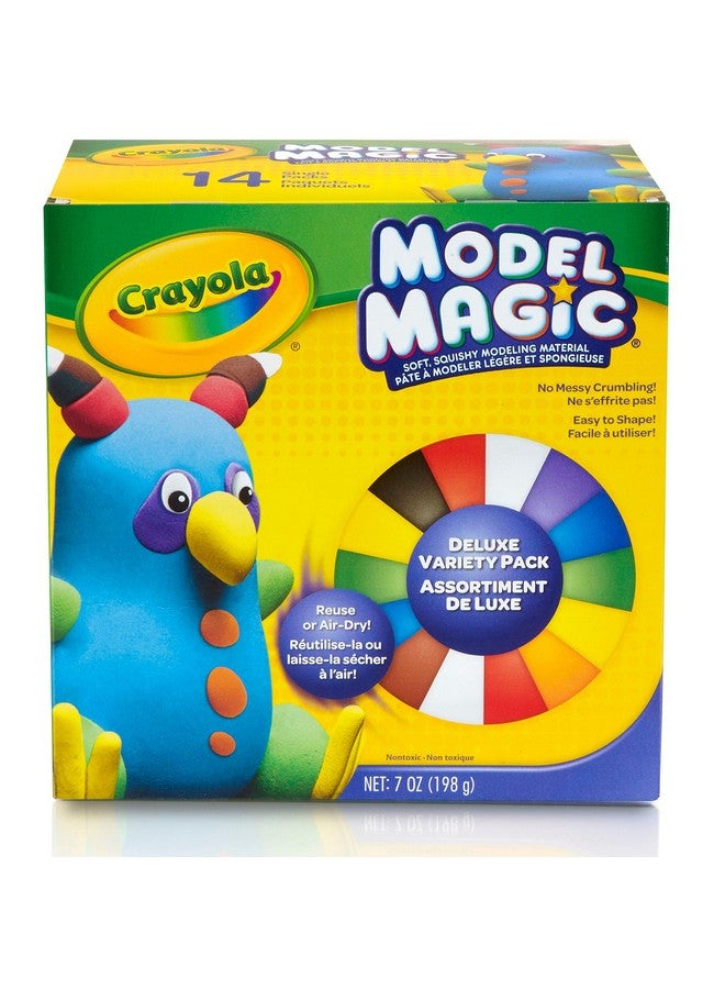 Crayola Model Magic Deluxe Variety Pack (14ct), Kids Air Dry Clay, 7oz, Bulk Modeling Clay Alternative, Easter Basket Essentials & Craft Supplies, 4+ - Image 1