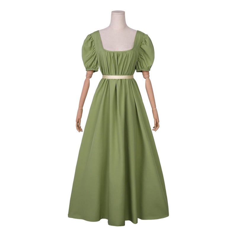 HEQU Regency Dresses for Women, Polyester Regency Ball Gown with Satin Sash Polyester Ruffle Empire Waist Dress Gown(3XL, Oliver) - Image 3