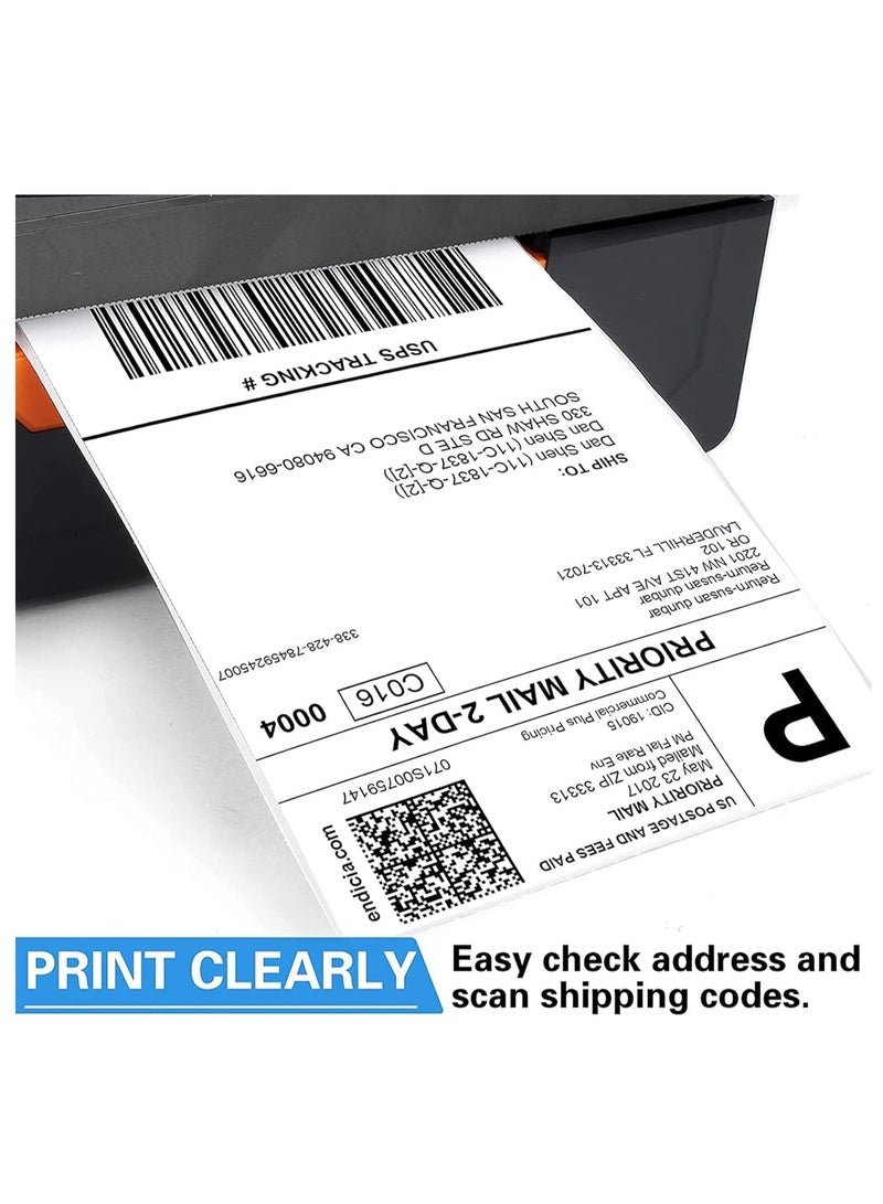 MJZ 350 Labels Direct Thermal Labels Roll,  4'' x 6'' Direct Thermal Shipping Labels White Mailing Thermal Paper Rolls Barcode Labels, 10cm×15cm - Image 2