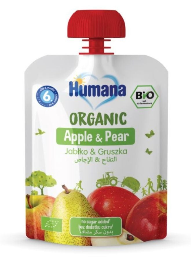 Humana Organic Pear and Apple Puree 90g  - Image 1