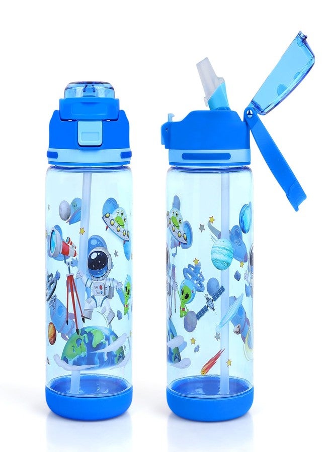 Decalsweet Kids Water Bottle 20oz Durable Leak-Proof Plastic Water Cup for Kids Toddlers,With Straw Handle and Pop-Up Spout Cover,Safe for School Sports Daycare Travel & Camp - Image 1