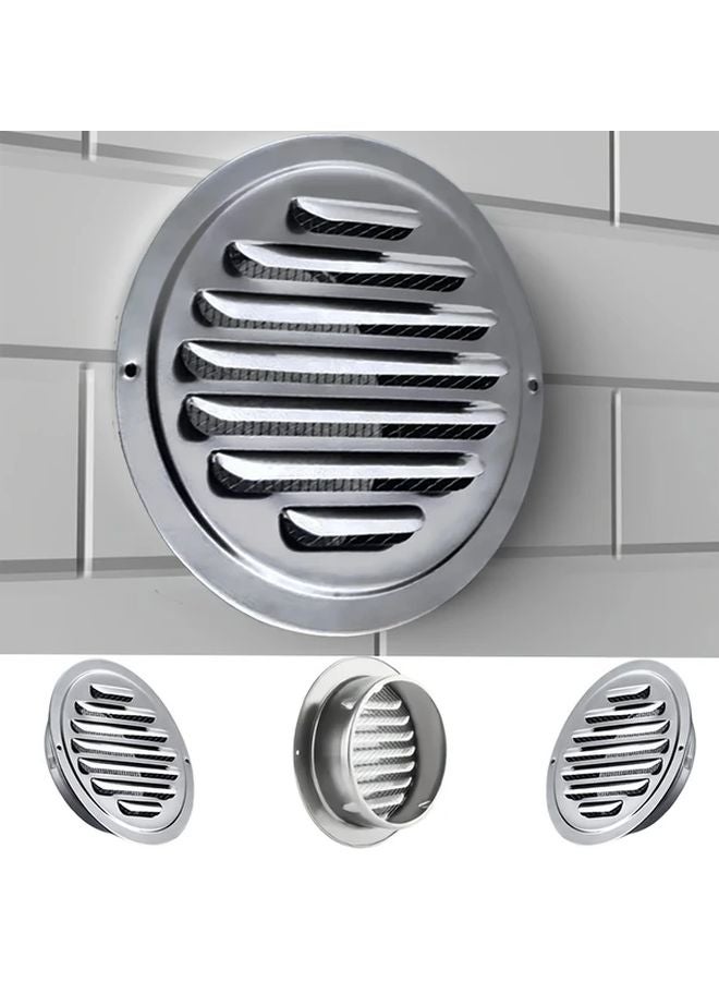 2pcs 4 Inch Stainless Steel Vent Cover With Filter Screen Corrosion Resistant - Image 2