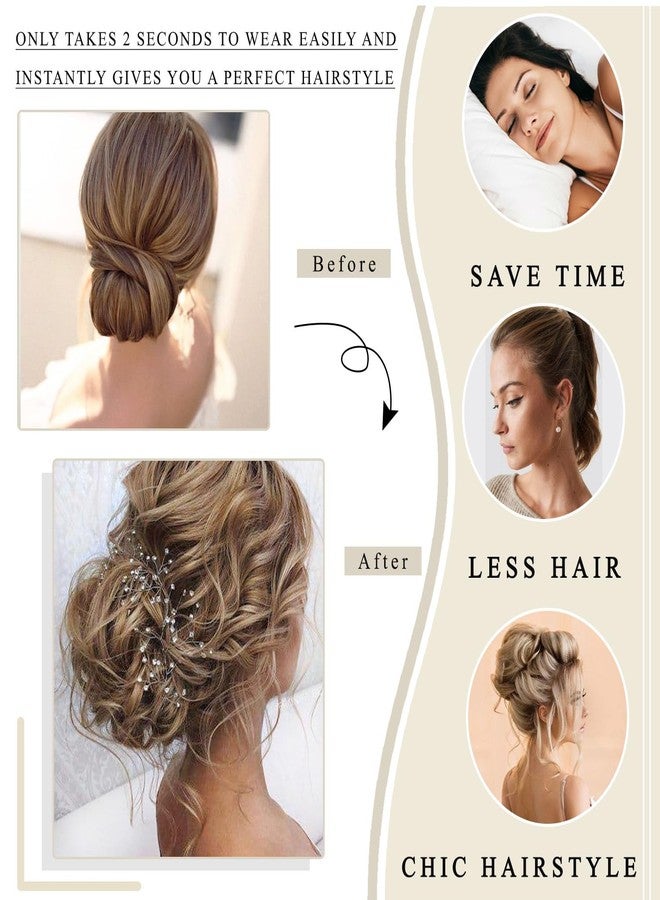 WZNBBOY Claw Clip Messy Bun Hair Piece Curly Wavy Faux Hair Bun Extensions Synthetic Chignon Tousled Updo Hair Scrunchie Claw Clip Ponytail Hairpieces for Women - Image 4