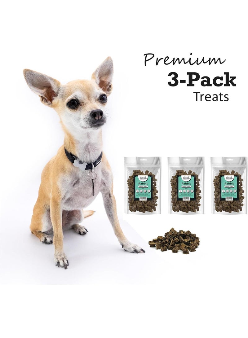 GGOOT Pet Products 100% Pure Dried Fresh Meat Rabbit | Triple Pack Training Treats for Dogs | 3 x 150g Air-Dried Nibbles Dog Chews for Dogs & Puppies (150 g (Pack of 3), Rabbit) - Image 2