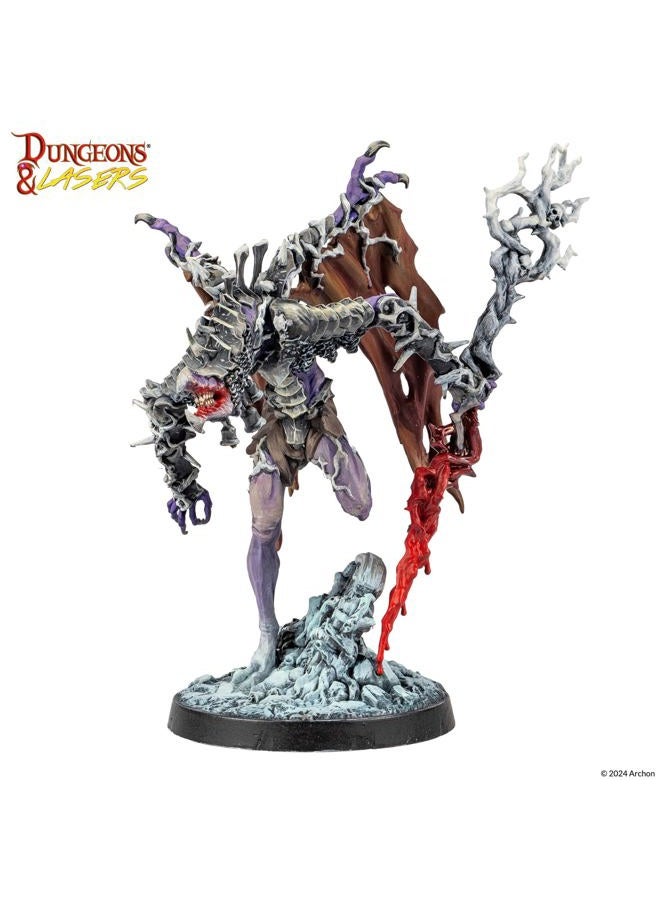 Dungeons & Lasers Warlords of Chaos Miniatures Set - 3 Large Models with Scenic Bases for use with DND and 5E Compatible RPG Games - Unpainted and Unassembled - Image 4