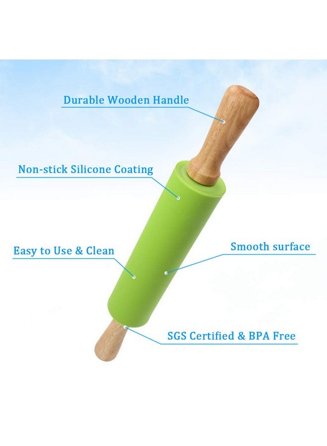 Ewinever 1Set Rolling Pin Pastry Mat Set Non-Stick 6 in 1 Dough Roller Baking Kit with Pastry Cutter Reusable Kneading Mat Scraper Basting Brush - Image 4