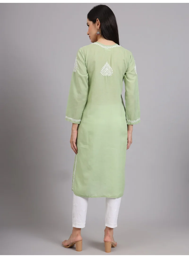Alaya Women Chikankari Hand Embroidered Cotton Kurta -AL3997