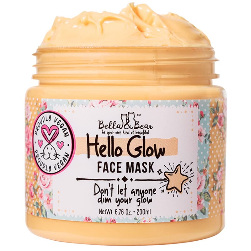 Bella and Bear Bella & Bear Hello Glow Face Mask for refining and brightening - Vegan - 6.7oz - Image 1