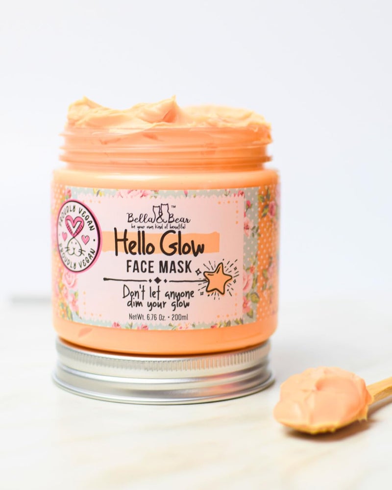 Bella and Bear Bella & Bear Hello Glow Face Mask for refining and brightening - Vegan - 6.7oz - Image 2