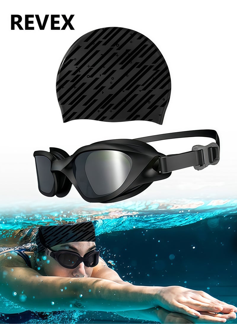 REVEX Swimming Cap Swimming Googles  for Woman man - Image 1