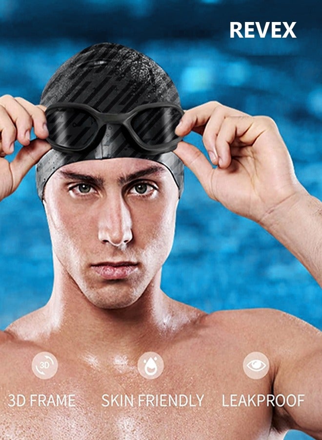 REVEX Swimming Cap Swimming Googles  for Woman man - Image 4