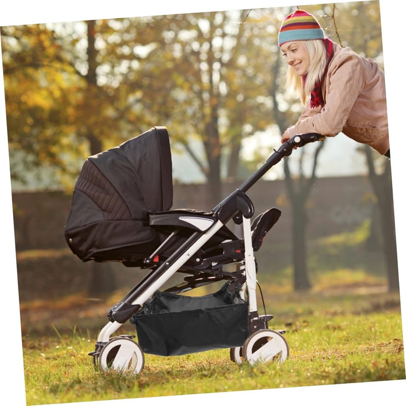 Toddmomy Stroller Car Stroller Infant Pushchair Pram Bottom Basket Baby Trend Stroller Storage Basket Replacement Stroller Storage Organizer Bag Storage Bags Nappy Storage Pouch Net Bag - Image 4