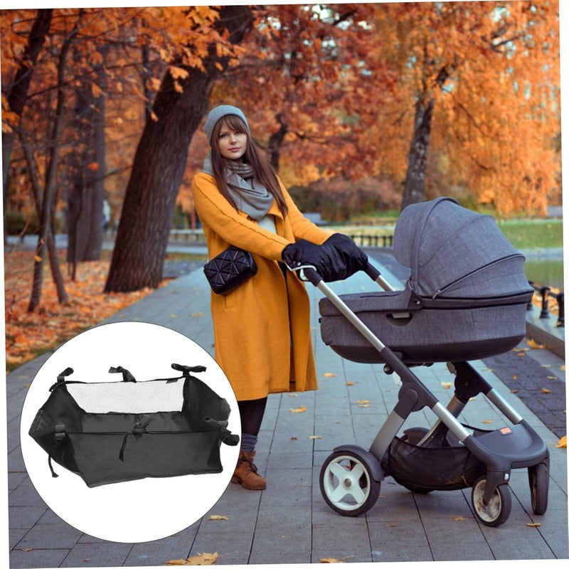 Toddmomy Stroller Car Stroller Infant Pushchair Pram Bottom Basket Baby Trend Stroller Storage Basket Replacement Stroller Storage Organizer Bag Storage Bags Nappy Storage Pouch Net Bag - Image 5