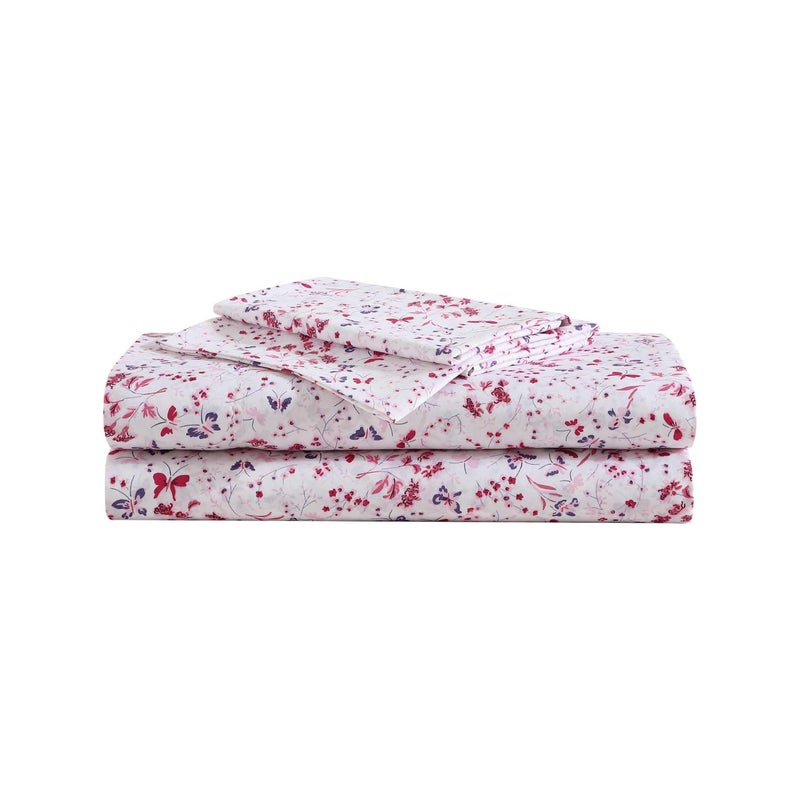 Betsey Johnson - Twin XL Sheet Set  Soft & Lightweight Bedding  Fade & Wrinkle Resistant  Floral Home Decor (Mystic Garden Pink  Twin XL) - Image 1