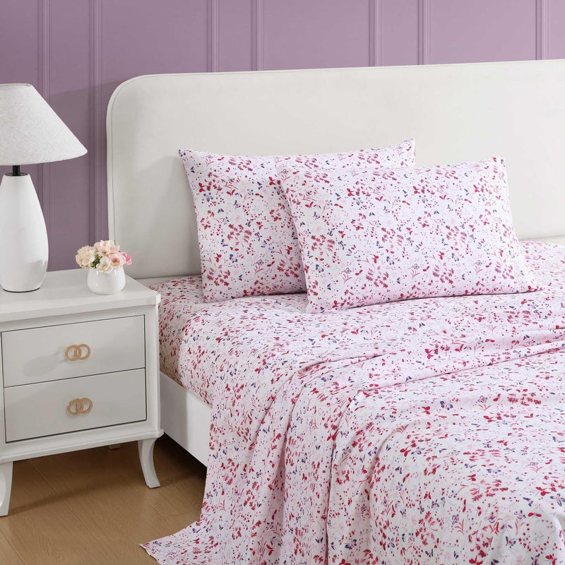 Betsey Johnson - Twin XL Sheet Set  Soft & Lightweight Bedding  Fade & Wrinkle Resistant  Floral Home Decor (Mystic Garden Pink  Twin XL) - Image 2