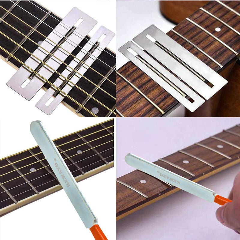 KEWAYO Guitar Luthier Tool Set - Fret Crowning File, Leveling Beam & Fingerboard Guard - Image 2