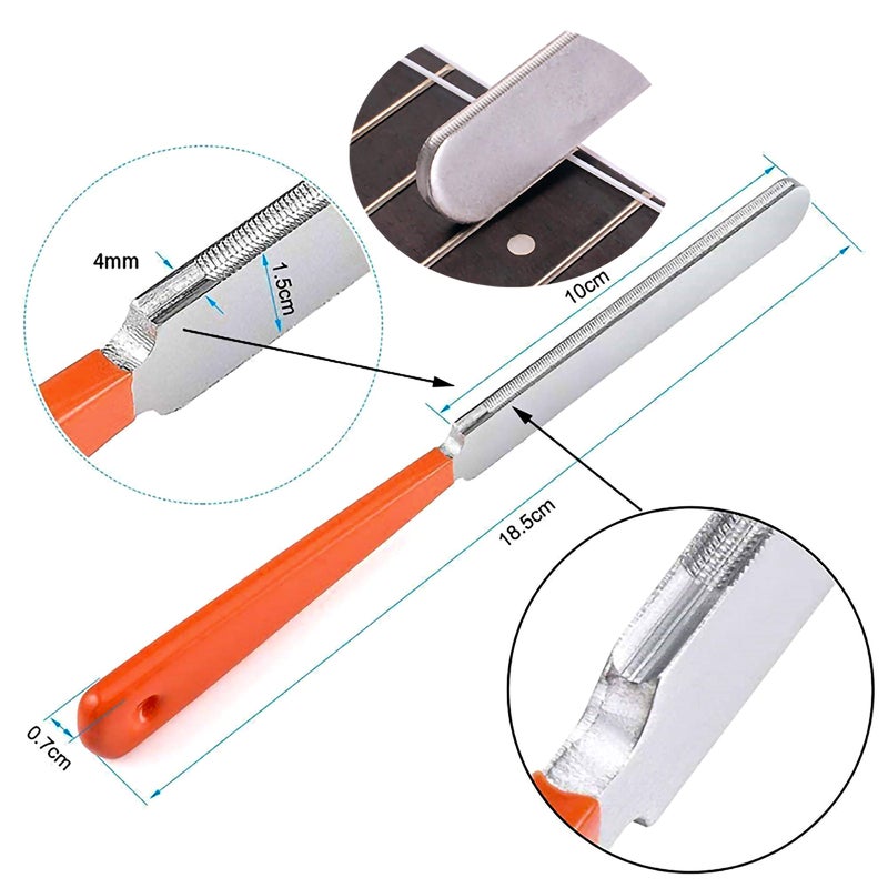 KEWAYO Guitar Luthier Tool Set - Fret Crowning File, Leveling Beam & Fingerboard Guard - Image 4