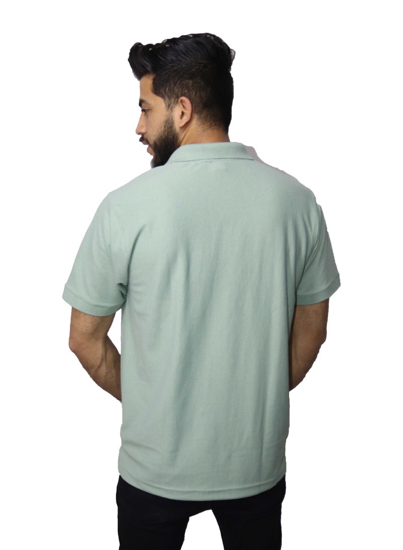 وان هاند تي شيرت بولو كاجوال قطن - منت - Image 2