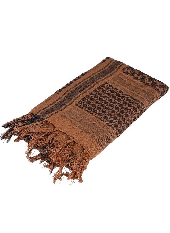 FFNIU - Cotton Scarf Military Shemagh Arab Tactical Desert Keffiyeh Thickened Head Neck Scarf Wrap For Women And Men 43"X43" Black - Image 1
