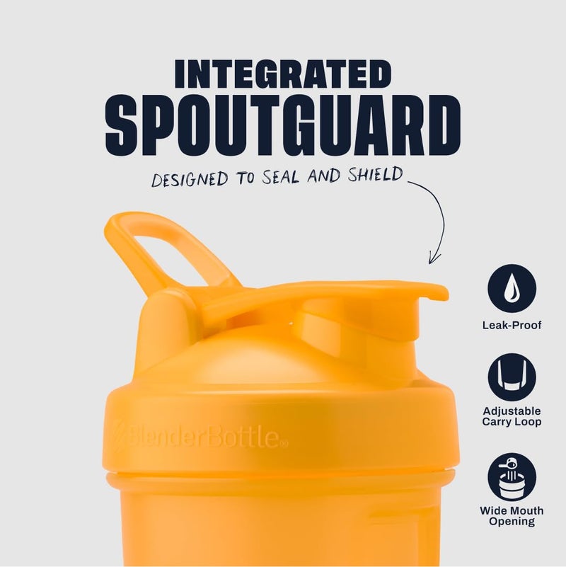 BlenderBottle زجاجة خلط بلندر بوتل كلاسيك V2 مثالية لمخفوقات البروتين وما قبل التمرين، 28 أونصة، مانجو - Image 2
