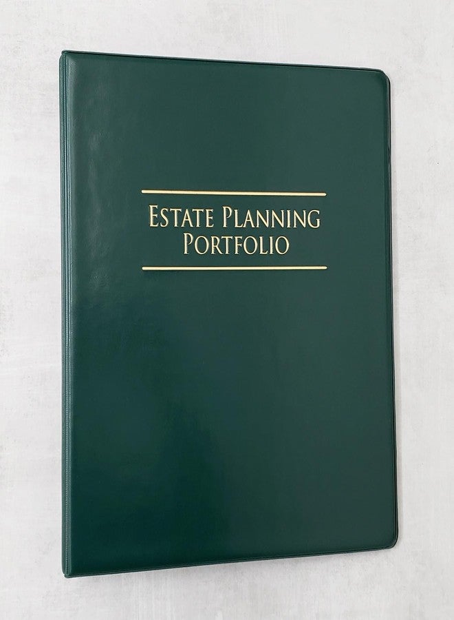 Nancy Nikko Estate Planning Portfolio 3-Ring Binders – Leather Like Feel with Gold Debossed Title. Dividers and Sheet Protectors Included (Estate Planning Portfolio, Green, 2" Capacity) - Image 1
