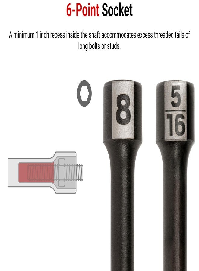 TEKTON High-Torque Black Oxide Blade Nut Driver Set, 5-Piece (6-10 mm) | DHD91201 | Made in USA - Image 4