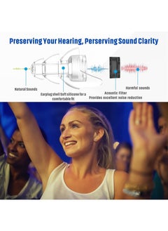 Hearprotek 2 Pairs High Fidelity Concert Ear Plugs, Noise Reduction Music Earplugs, Hearing Protection for Musicians, Festival, DJ's, Drummers, Party, Motorcyclists 23db - Black  - Image 2