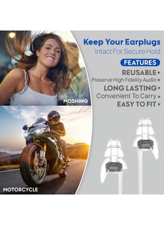 Hearprotek 2 Pairs High Fidelity Concert Ear Plugs, Noise Reduction Music Earplugs, Hearing Protection for Musicians, Festival, DJ's, Drummers, Party, Motorcyclists 23db - Black  - Image 5