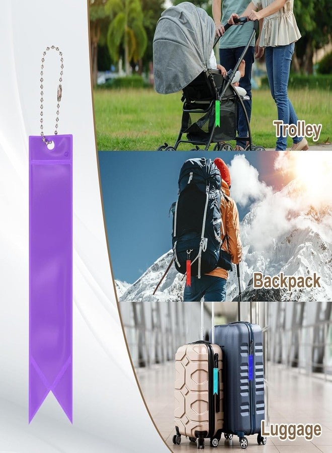 KASHUNUO Reflective Keychain Tag for Backpack: 12 pcs School Bag Reflector Strap for Students - Night Safety Accessories for Runners Cyclists Commuters - High Visibility Zipper Tags - Image 3