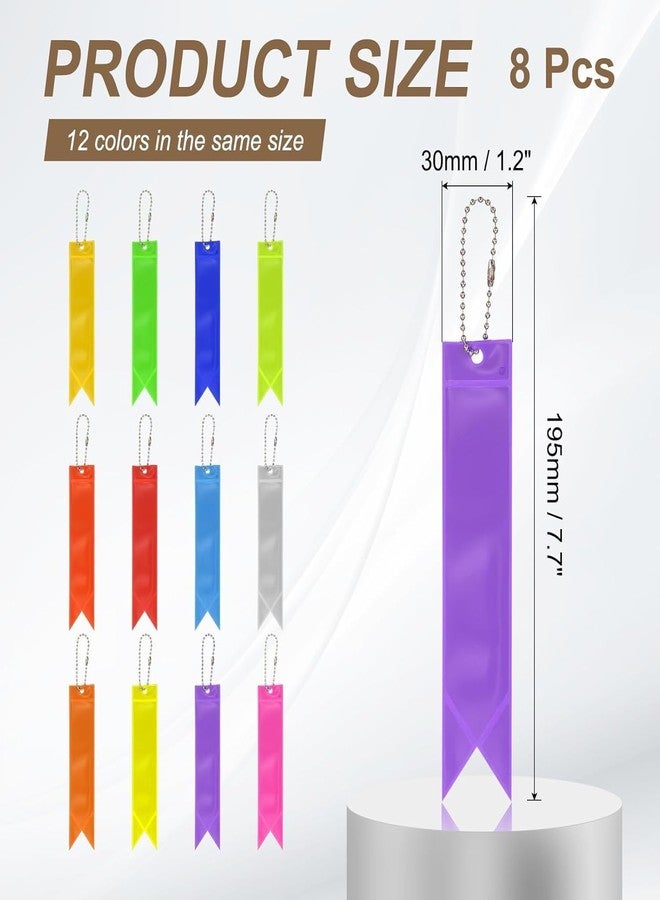 KASHUNUO Reflective Keychain Tag for Backpack: 12 pcs School Bag Reflector Strap for Students - Night Safety Accessories for Runners Cyclists Commuters - High Visibility Zipper Tags - Image 5