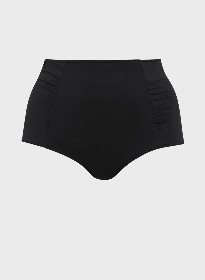 EVANS Ruched High Leg Bikini Bottom