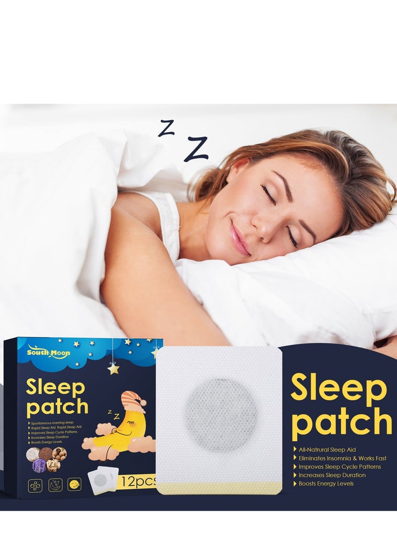 SOUTH MOON Sleep Patches, 12 PCS Natural Sleep Aid for Adults & Kids, Sleep Promoting Stickers to Improve Sleep Quality - Image 2