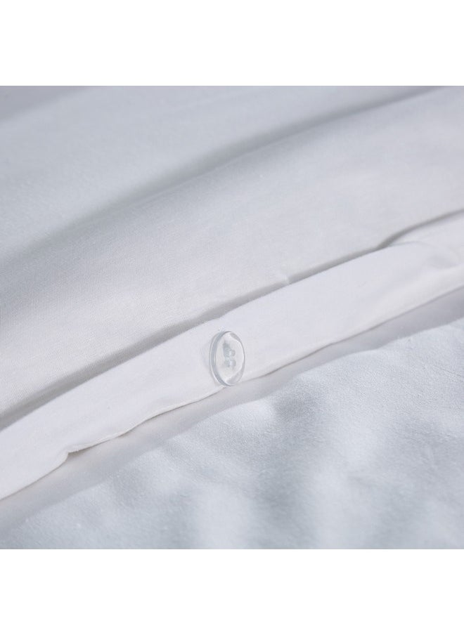 Home Box Ballina 3-Pieces Solid Cotton Queen and King Duvet Cover Set 220 x 220 cm  - Image 4