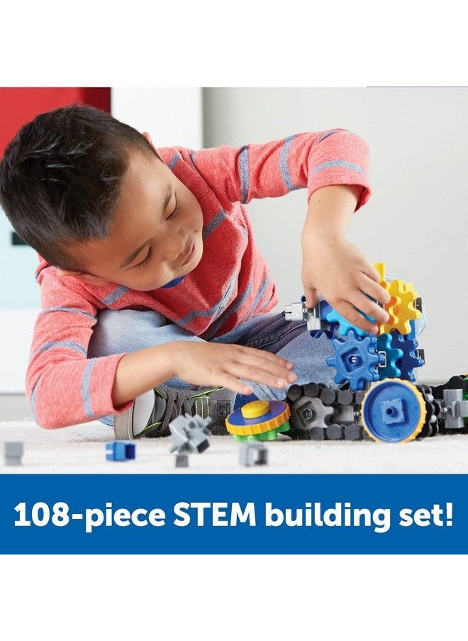 Learning Resources - Gears! Gears! Gears! Treadmobiles Building Set Stem Toys Develops Early Engineering Skills 108 Pieces Ages 5+ - Image 1