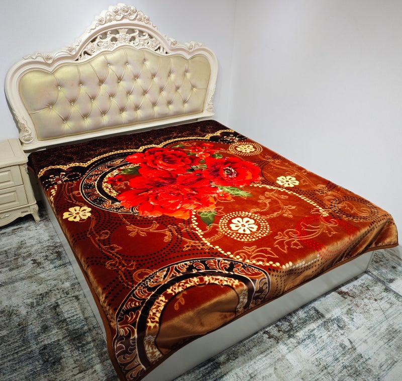 Stargold 2 Ply embossed super soft printed raschel blanket warm and comfortable to sleep 15 lbs - Image 1