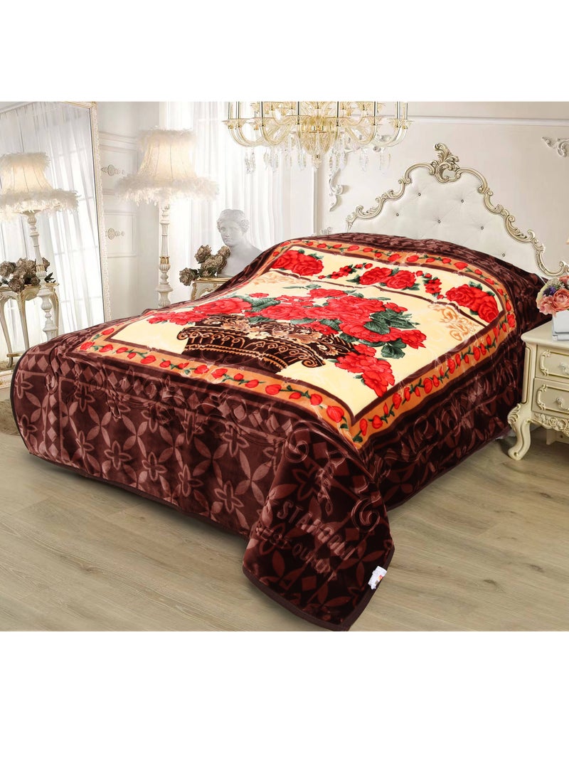 Stargold 2 Ply embossed super soft printed raschel blanket warm and comfortable to sleep 15 lbs  - Image 1