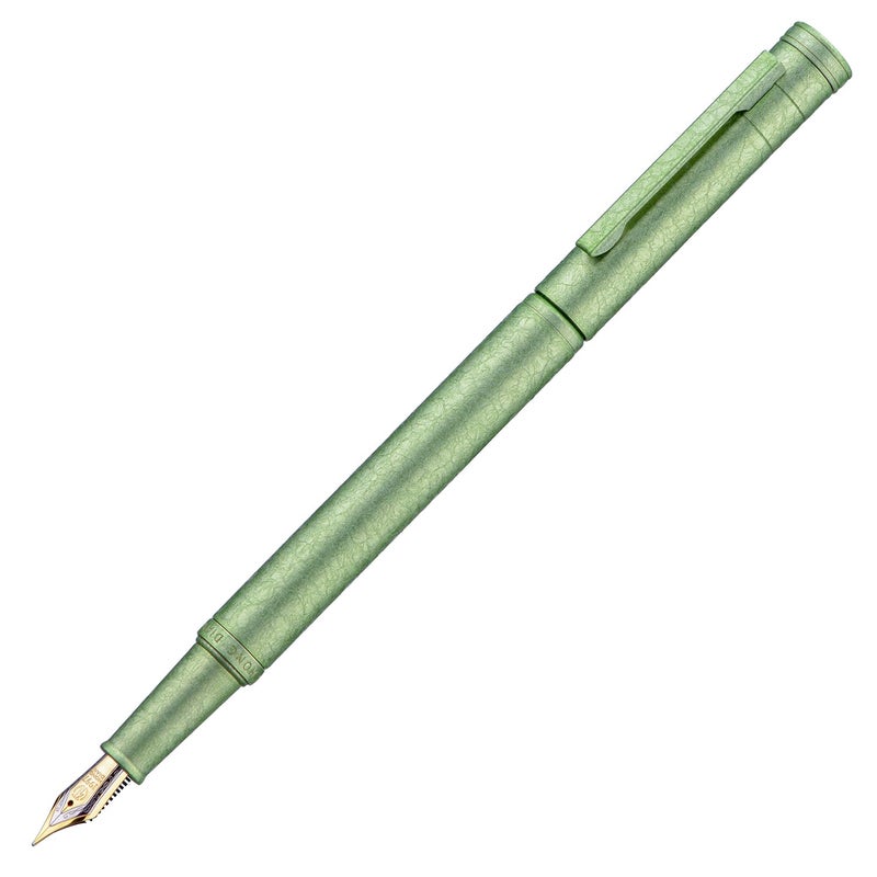 Asvine Hongdian 1851 Forest Fountain Pen Applegreen Ice Flowers, Extra Fine Nib Classic Design with Converter and Metal Pen Case - Image 3