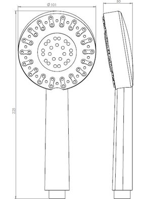 Tema Tondo Shower Head 3 Functions Blister Packed 55095  - Image 2