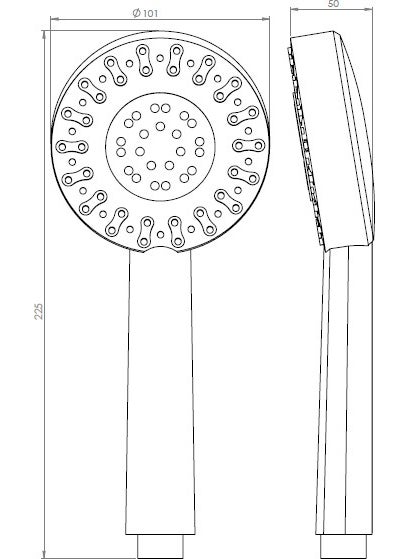 Tema - Tondo Shower Head 3 Functions Blister Packed 55095 - Image 1