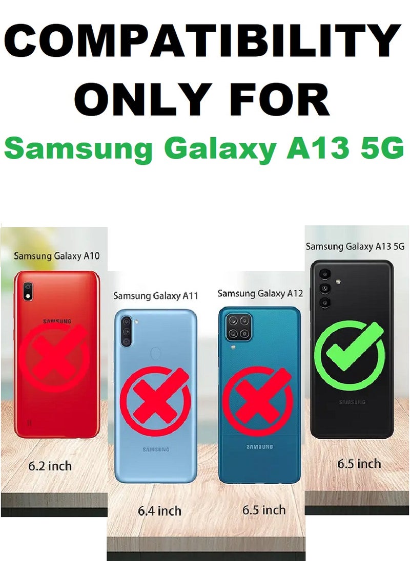 2 Pieces Tempered Glass Screen Protector 5D Designed For Samsung Galaxy A13 5G Full Glue Edge to Edge Full Screen Coverage And Bubble Free
