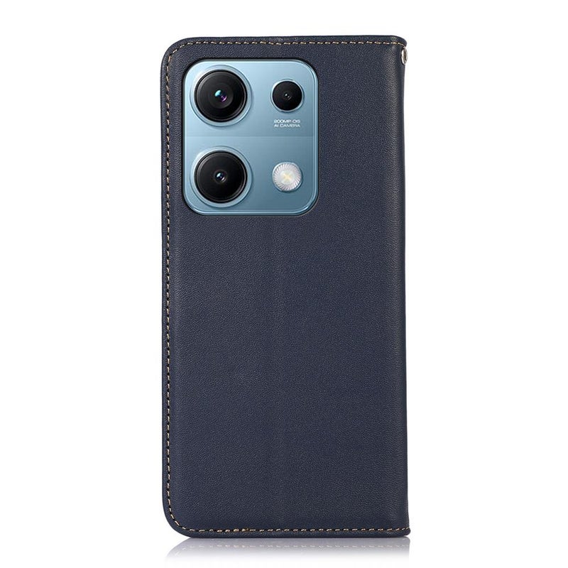 HuHa Case Cover For Redmi Note 14S 4G KHAZNEH Nappa Top Layer Cowhide Leather Phone Case(Blue) - Image 3